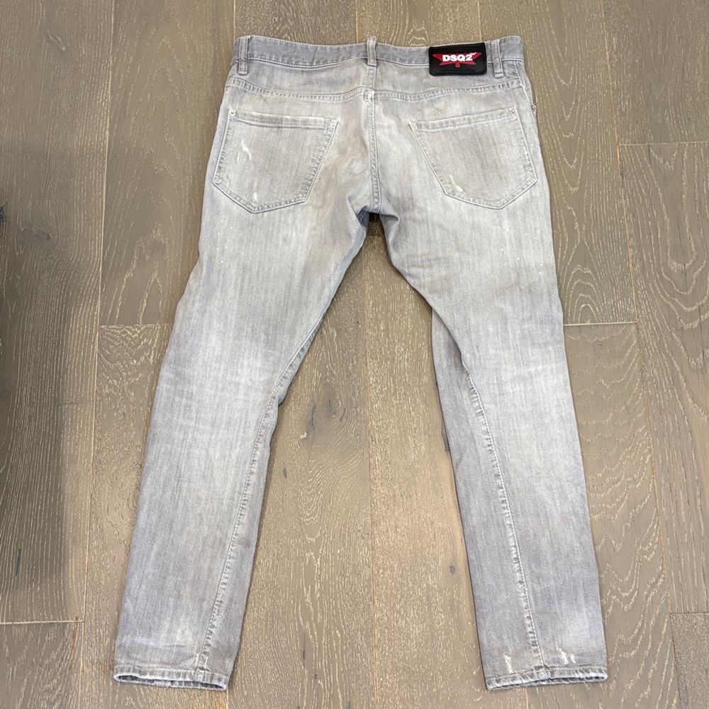DSQUARED2 Distressed Light Gray Men's Jeans size 34 - Picture 6 of 7